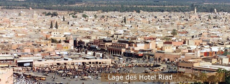 Lage des Hotel Riad in Marrakesch